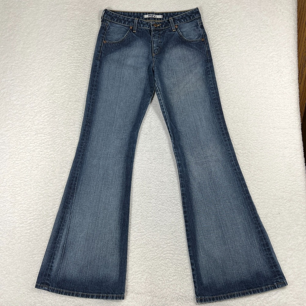 VTG Mavi RARE 644 Jeans Womens 28x34 (28.5x33) Hippie Low Rise Flare Denim Fade
